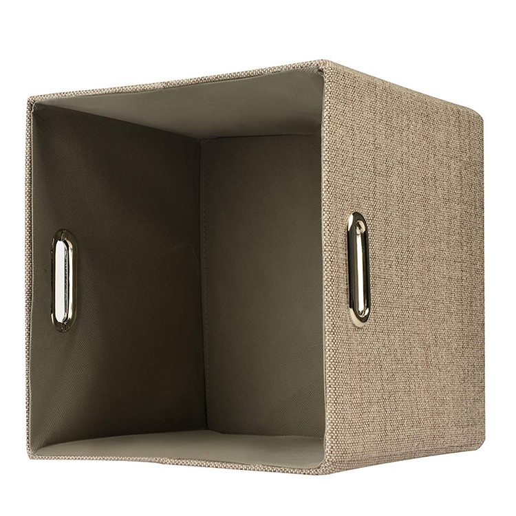 Foldable heavy duty burlap storage box Storage Bins Wholesale